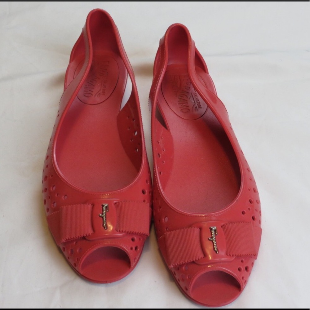 Salvatore Ferragamo Red Orange Jellies